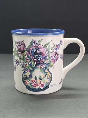 Vtg Potpourri Press Vienna Floral Coffee/Tea Mug/Cup Christina 1991 Korea MINT